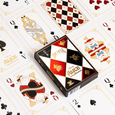 alice_bicycle-min Alice in wonderland playing card deck
